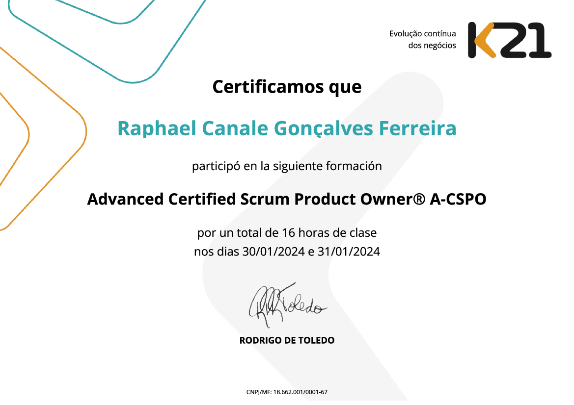 Certificado K21